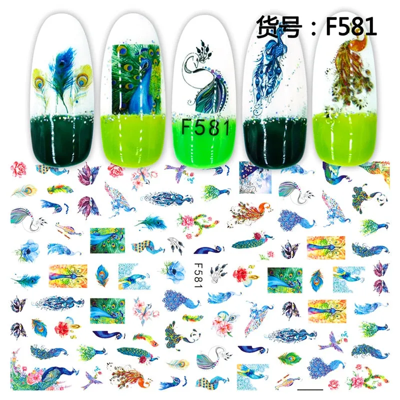 1Pcs Graffiti Designer Gel Polish Nail Sticker Decals Sliders Paper Nail Art Decoration Accessories Manicure Tattoos DIY