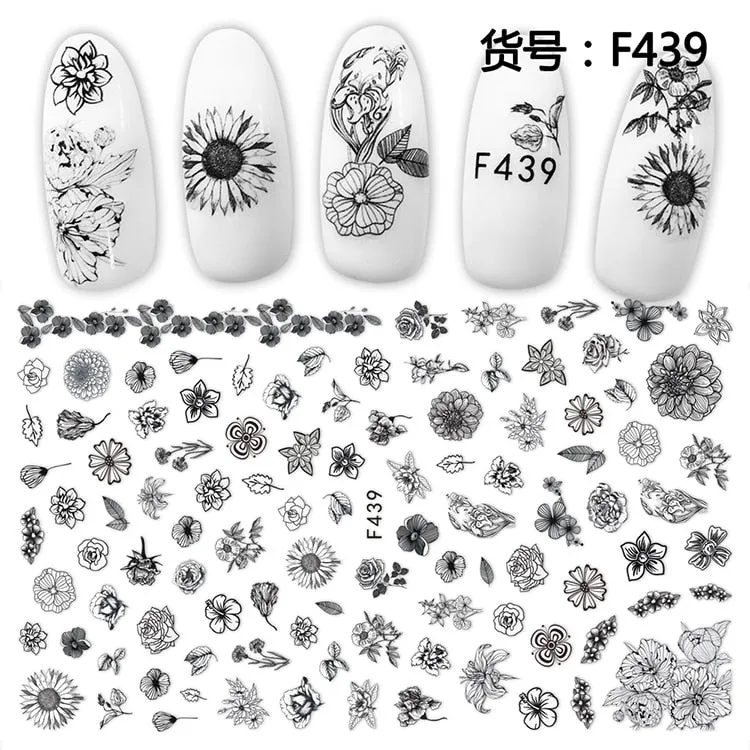 1Pcs Graffiti Designer Gel Polish Nail Sticker Decals Sliders Paper Nail Art Decoration Accessories Manicure Tattoos DIY