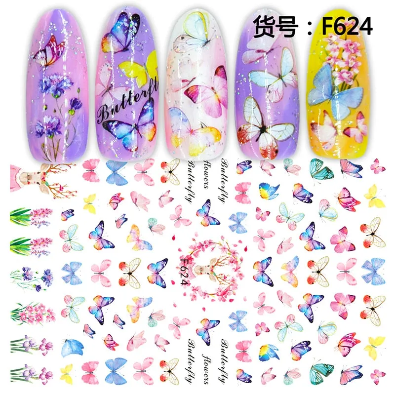 1Pcs Graffiti Designer Gel Polish Nail Sticker Decals Sliders Paper Nail Art Decoration Accessories Manicure Tattoos DIY