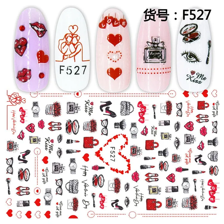 1Pcs Graffiti Designer Gel Polish Nail Sticker Decals Sliders Paper Nail Art Decoration Accessories Manicure Tattoos DIY