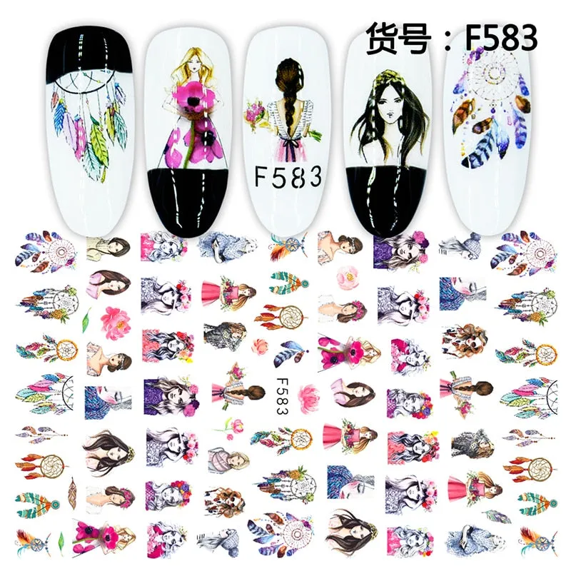 1Pcs Graffiti Designer Gel Polish Nail Sticker Decals Sliders Paper Nail Art Decoration Accessories Manicure Tattoos DIY