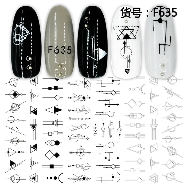 1Pcs Graffiti Designer Gel Polish Nail Sticker Decals Sliders Paper Nail Art Decoration Accessories Manicure Tattoos DIY