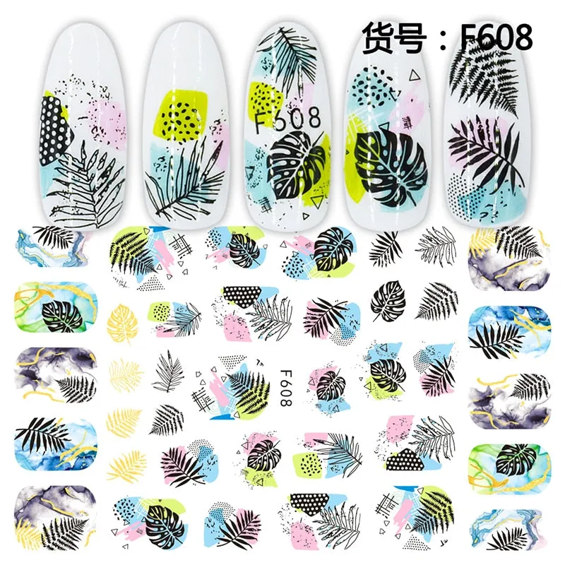 1Pcs Graffiti Designer Gel Polish Nail Sticker Decals Sliders Paper Nail Art Decoration Accessories Manicure Tattoos DIY