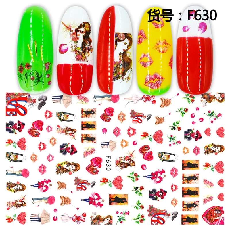 1Pcs Graffiti Designer Gel Polish Nail Sticker Decals Sliders Paper Nail Art Decoration Accessories Manicure Tattoos DIY