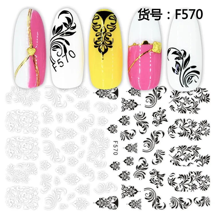 1Pcs Graffiti Designer Gel Polish Nail Sticker Decals Sliders Paper Nail Art Decoration Accessories Manicure Tattoos DIY