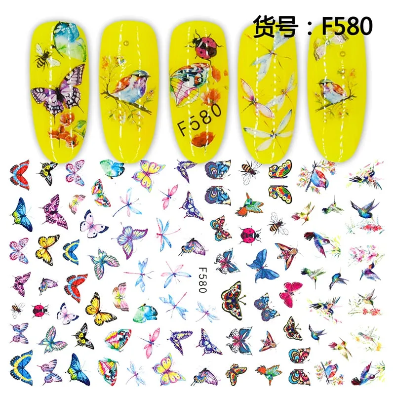 1Pcs Graffiti Designer Gel Polish Nail Sticker Decals Sliders Paper Nail Art Decoration Accessories Manicure Tattoos DIY