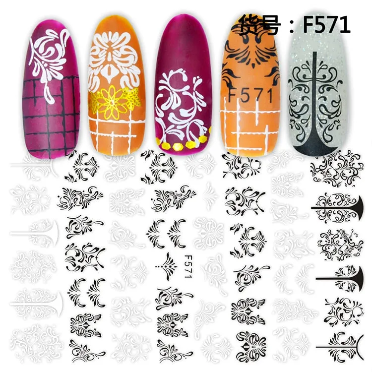 1Pcs Graffiti Designer Gel Polish Nail Sticker Decals Sliders Paper Nail Art Decoration Accessories Manicure Tattoos DIY