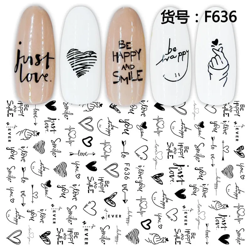 1Pcs Graffiti Designer Gel Polish Nail Sticker Decals Sliders Paper Nail Art Decoration Accessories Manicure Tattoos DIY