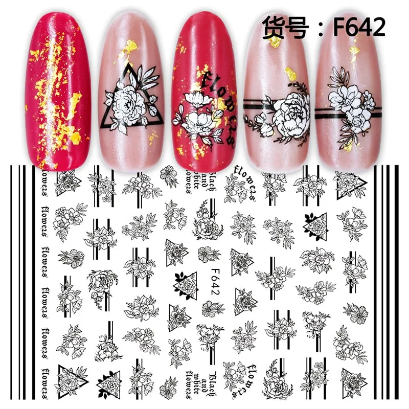 1Pcs Graffiti Designer Gel Polish Nail Sticker Decals Sliders Paper Nail Art Decoration Accessories Manicure Tattoos DIY