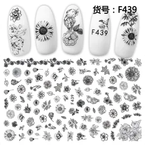 1Pcs Graffiti Designer Gel Polish Nail Sticker Decals Sliders Paper Nail Art Decoration Accessories Manicure Tattoos DIY