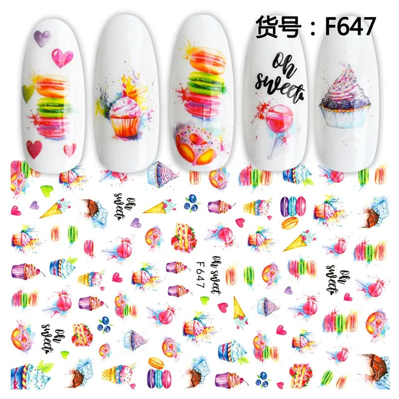 1Pcs Graffiti Designer Gel Polish Nail Sticker Decals Sliders Paper Nail Art Decoration Accessories Manicure Tattoos DIY