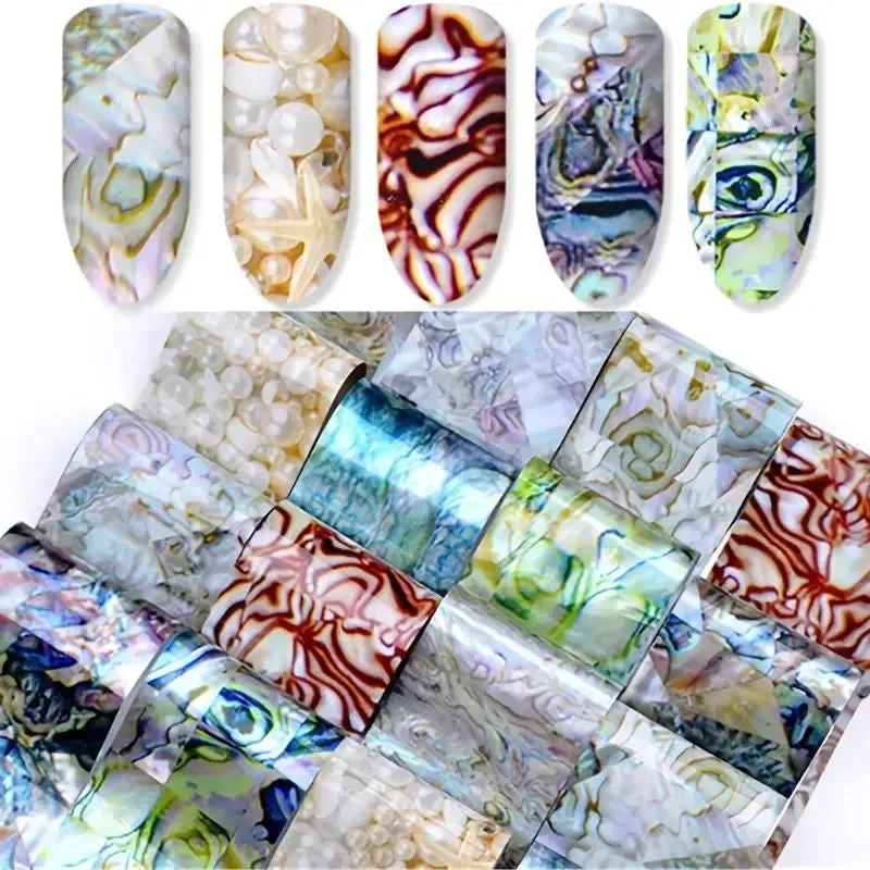 40 Rolls Nail Art Foil Adhesive Transfer Sticker Tips | Nail Art Stickers Tips Wraps Foil Transfer Adhesive Glitters Acrylic DIY Decoration