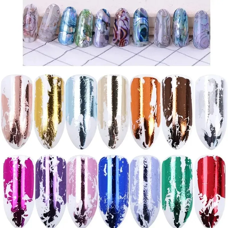 40 Rolls Nail Art Foil Adhesive Transfer Sticker Tips | Nail Art Stickers Tips Wraps Foil Transfer Adhesive Glitters Acrylic DIY Decoration