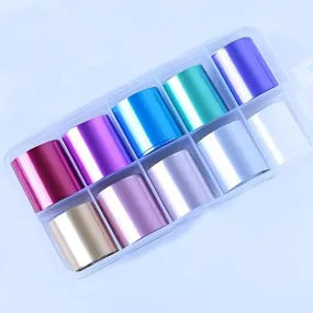 40 Rolls Nail Art Foil Adhesive Transfer Sticker Tips | Nail Art Stickers Tips Wraps Foil Transfer Adhesive Glitters Acrylic DIY Decoration