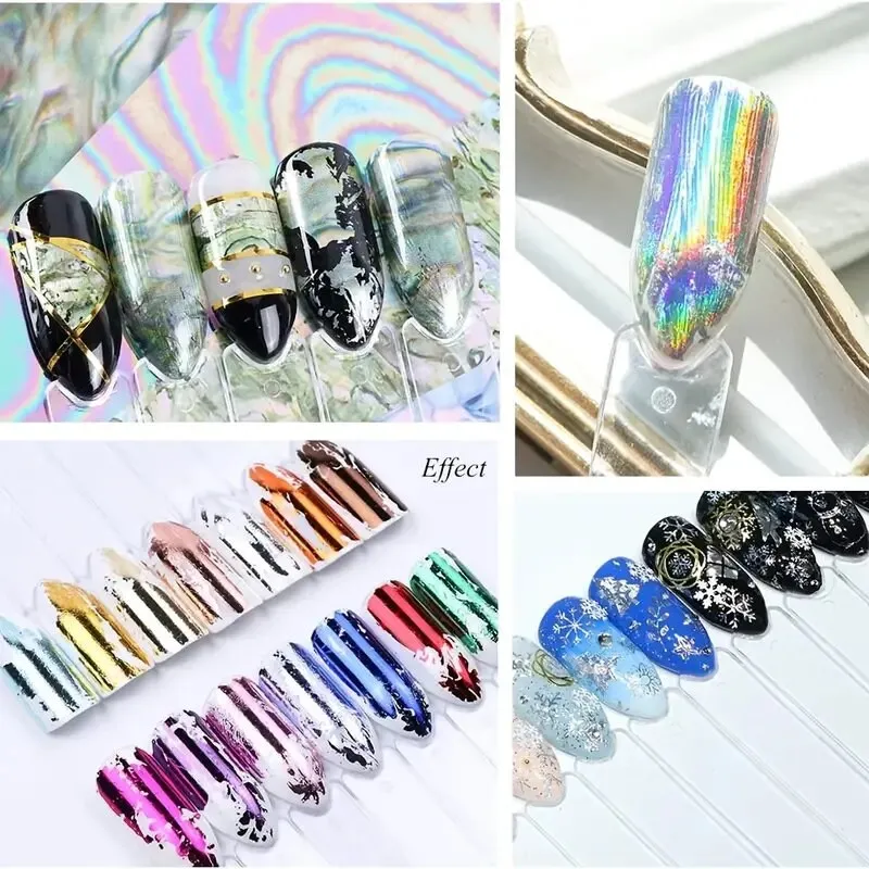 40 Rolls Nail Art Foil Adhesive Transfer Sticker Tips | Nail Art Stickers Tips Wraps Foil Transfer Adhesive Glitters Acrylic DIY Decoration