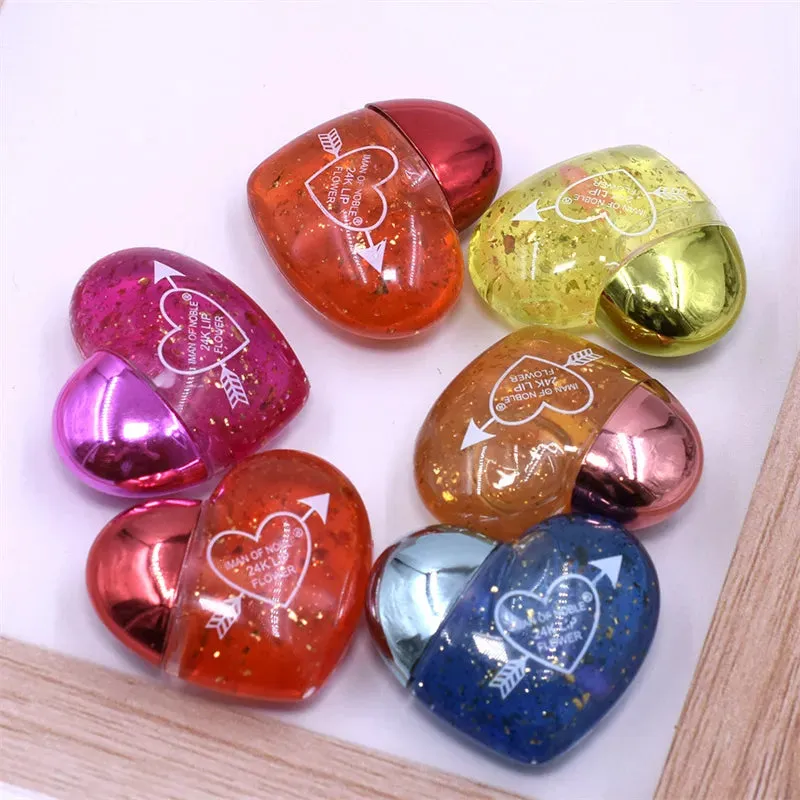 4pcs Mini Heart Lip Gloss