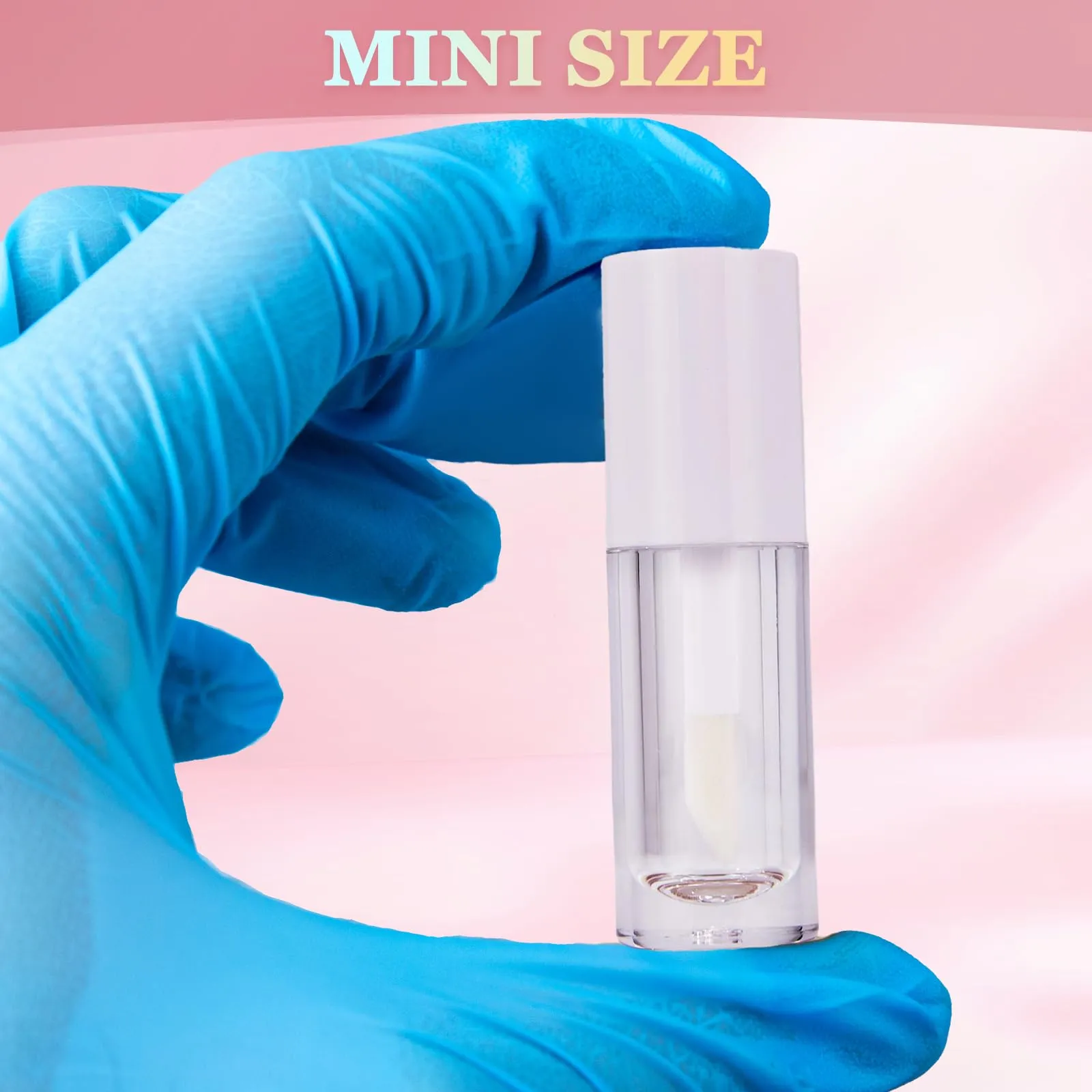 50pcs 2.5ml Empty Lip Gloss Containers Lip Gloss Tubes with Wand Cute 0.08oz Clear Refillable Lipgloss Making Supplies Kit for DIY Makeup   2pcs Syringes (Red)
