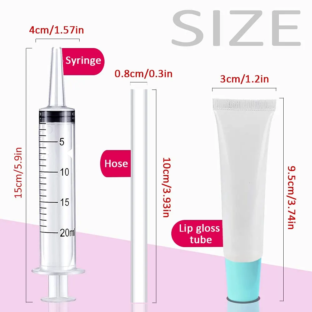 AMORIX 50PCS Lip Gloss Tubes 15ml Blue Lip Gloss Containers Empty Lip Balm Tubes Refillable Cosmetic Squeeze Lipgloss Tubes   2 x 20ml Syringes Labels for DIY Lip Gloss Base Glitter