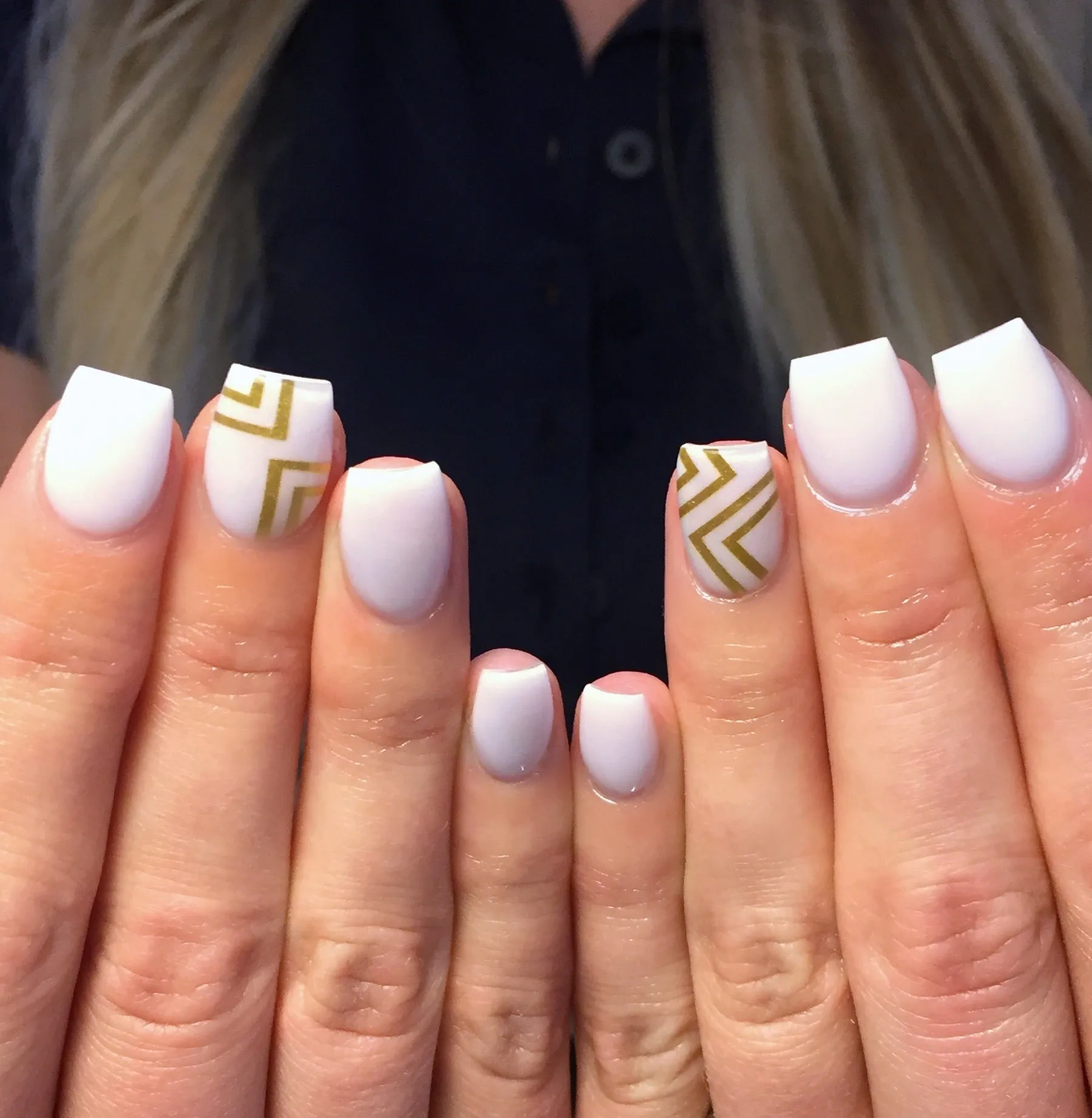Angle Nail Decal | Gold Shimmer