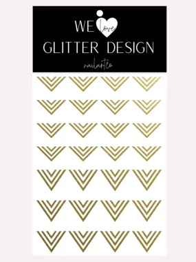 Angle Nail Decal | Gold Shimmer