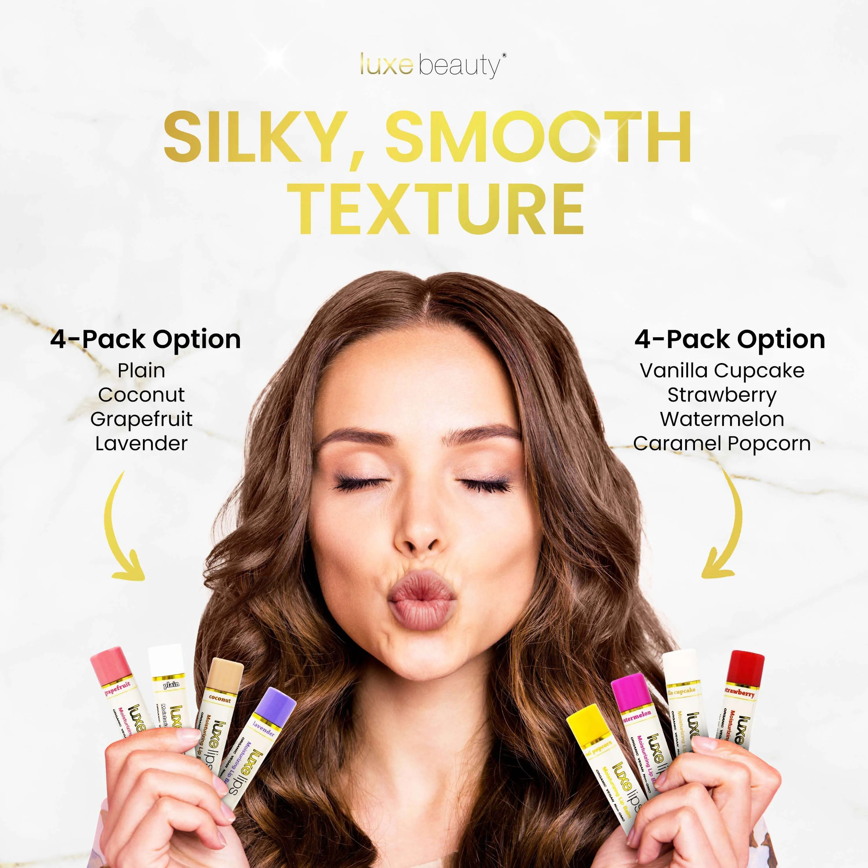 Beeswax Free, Nut Free Lip Balm - Luxe Lips - Wacky Watermelon