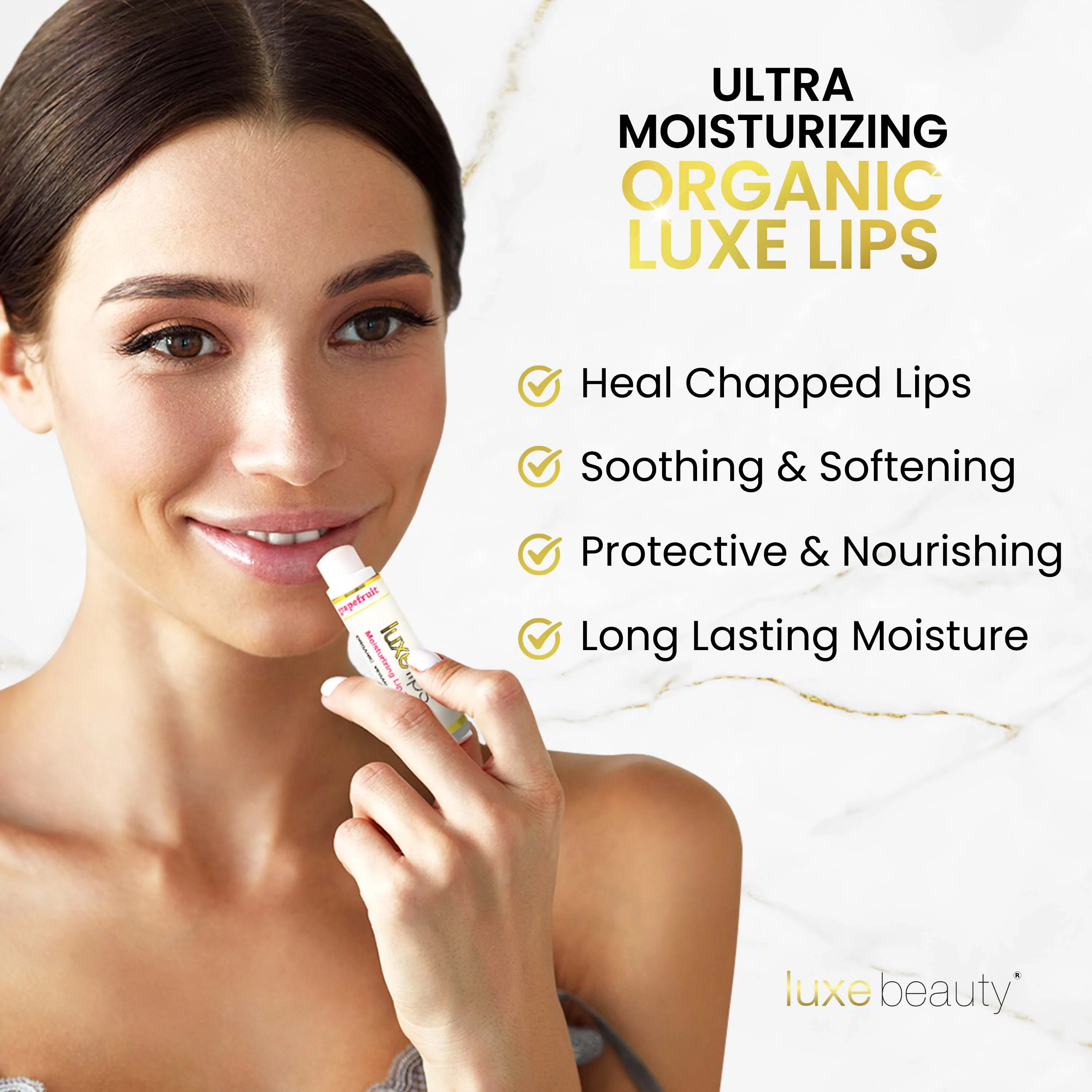 Beeswax Free, Nut Free Lip Balm - Luxe Lips - Wacky Watermelon