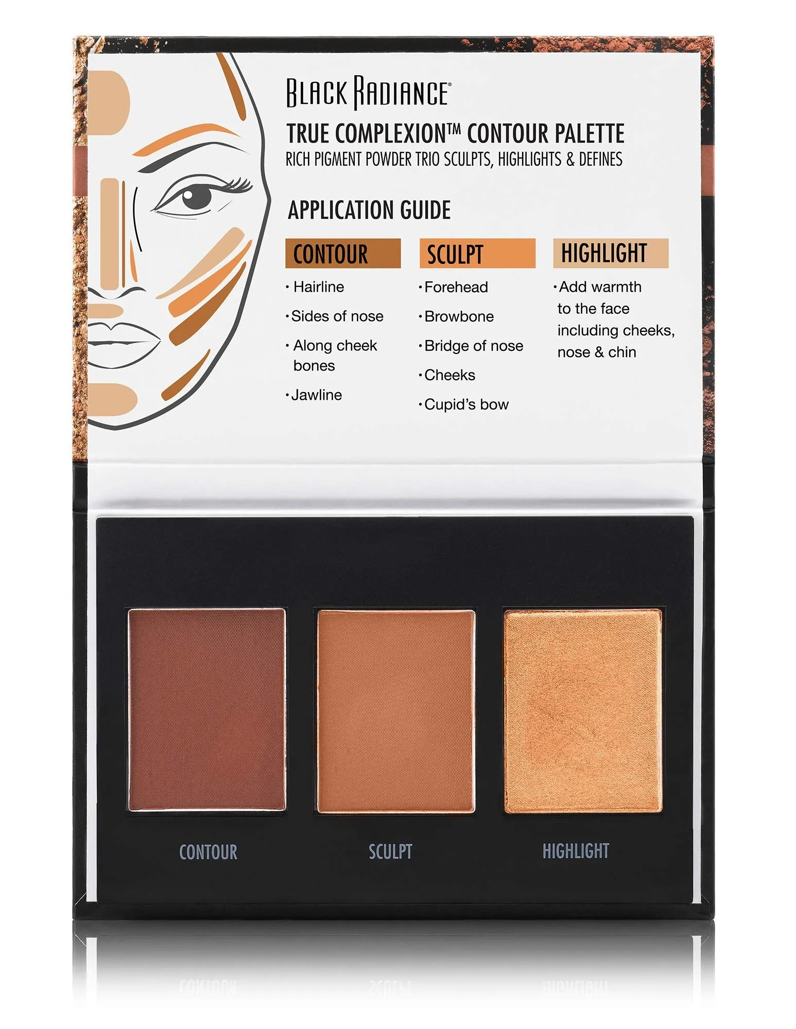 Black Radiance True Complexion Contour Palette, Medium to Dark, 0.38 Ounce