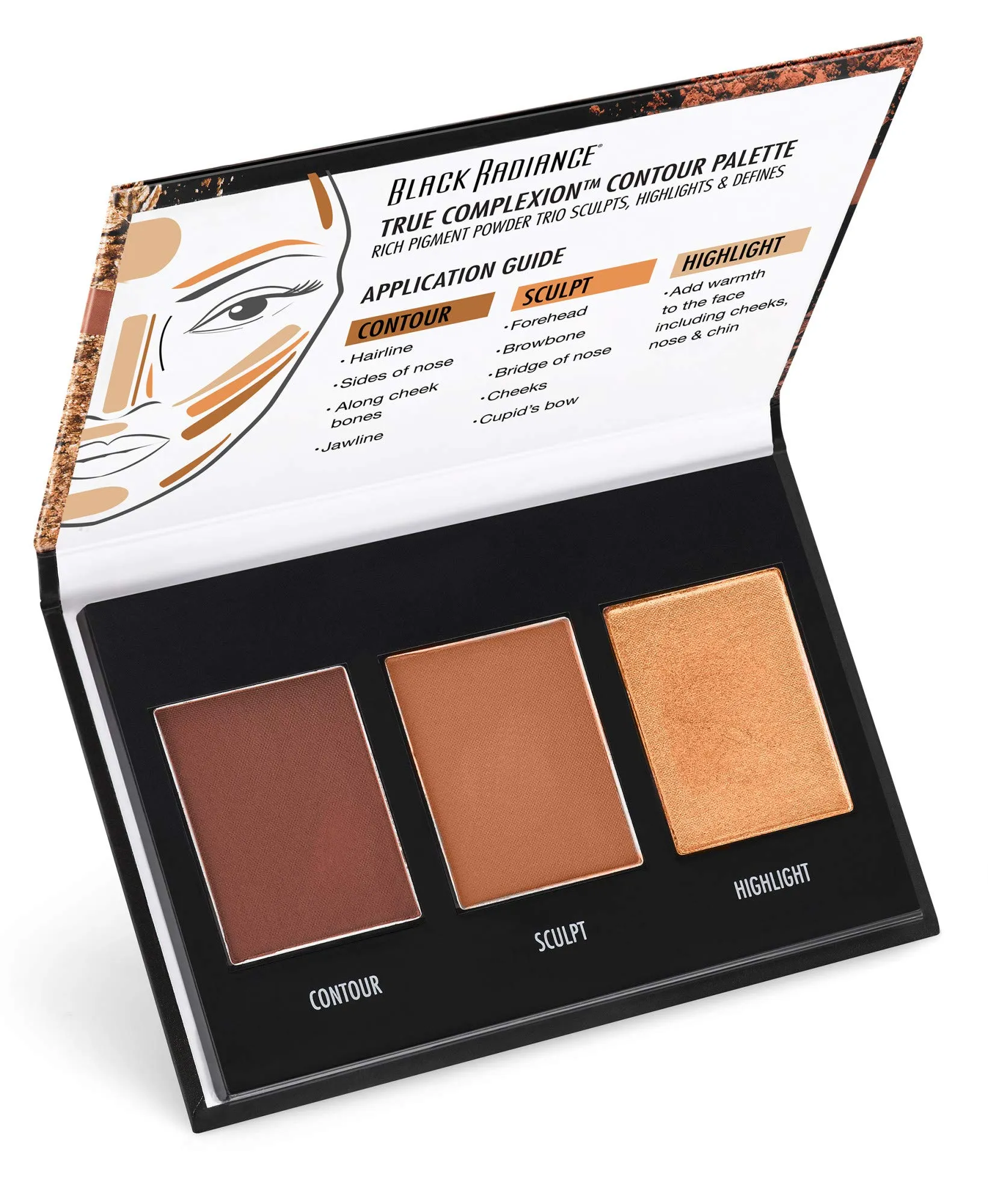 Black Radiance True Complexion Contour Palette, Medium to Dark, 0.38 Ounce