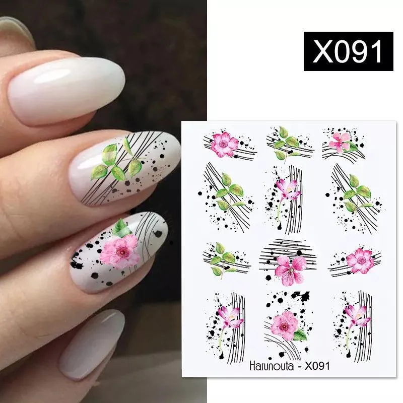 Blooming Butterfly Floral Nail Art Sticker: Intricate Design, Easy Application, Transform Nails