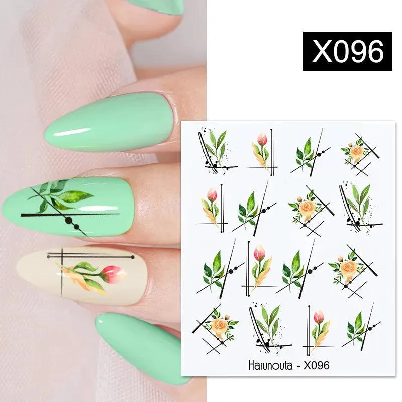 Blooming Butterfly Floral Nail Art Sticker: Intricate Design, Easy Application, Transform Nails