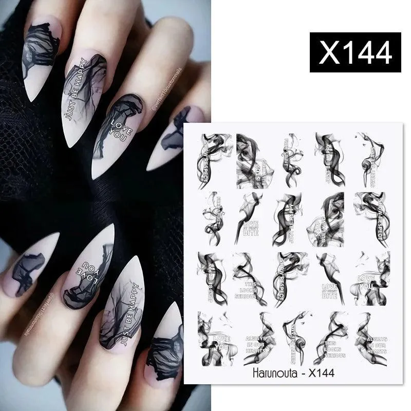 Blooming Butterfly Floral Nail Art Sticker: Intricate Design, Easy Application, Transform Nails