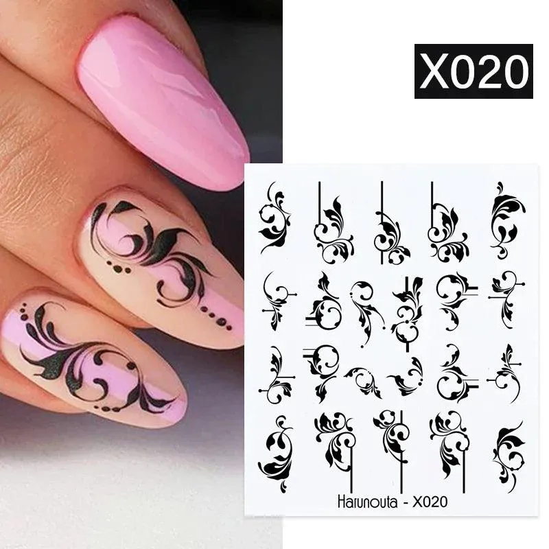 Blooming Butterfly Floral Nail Art Sticker: Intricate Design, Easy Application, Transform Nails