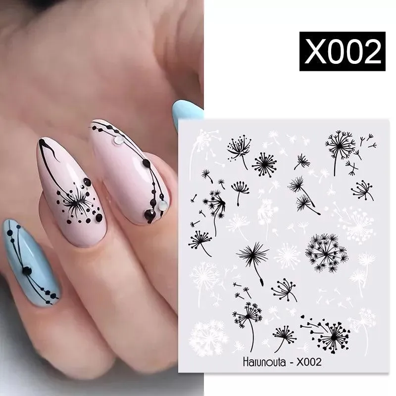 Blooming Butterfly Floral Nail Art Sticker: Intricate Design, Easy Application, Transform Nails