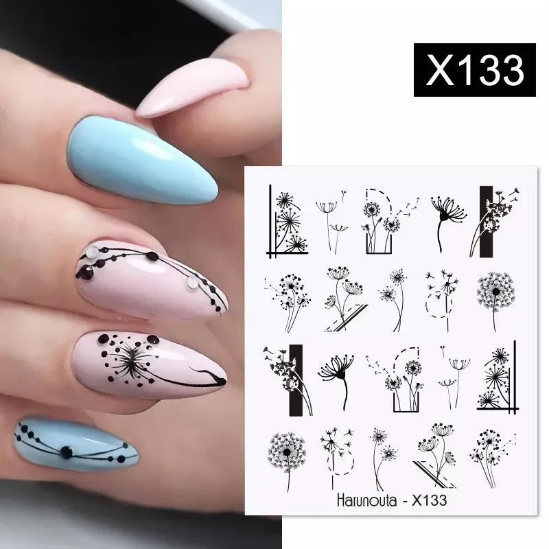 Blooming Butterfly Floral Nail Art Sticker: Intricate Design, Easy Application, Transform Nails