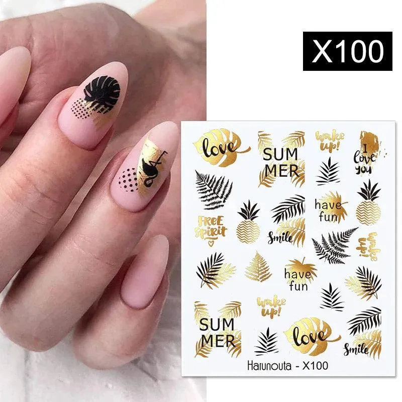 Blooming Butterfly Floral Nail Art Sticker: Intricate Design, Easy Application, Transform Nails