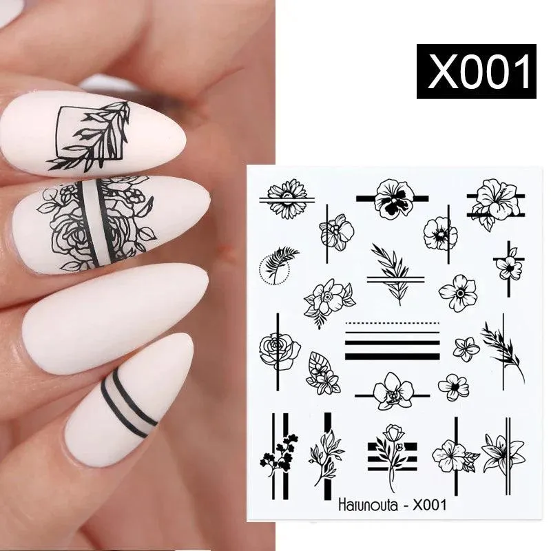Blooming Butterfly Floral Nail Art Sticker: Intricate Design, Easy Application, Transform Nails