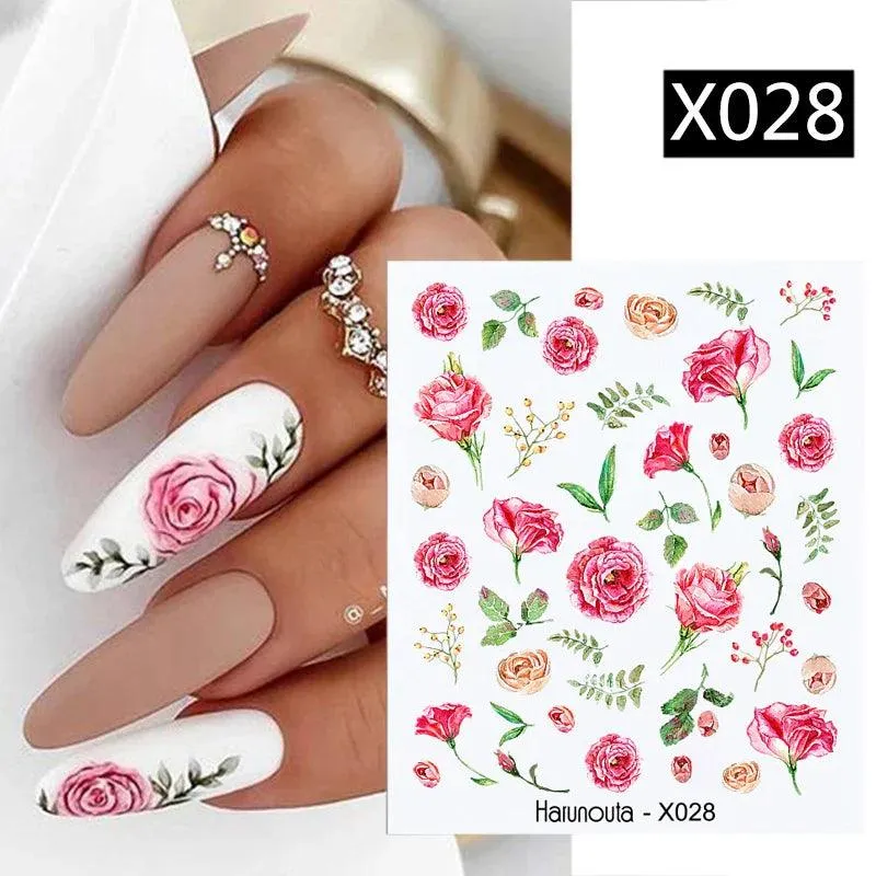 Blooming Butterfly Floral Nail Art Sticker: Intricate Design, Easy Application, Transform Nails