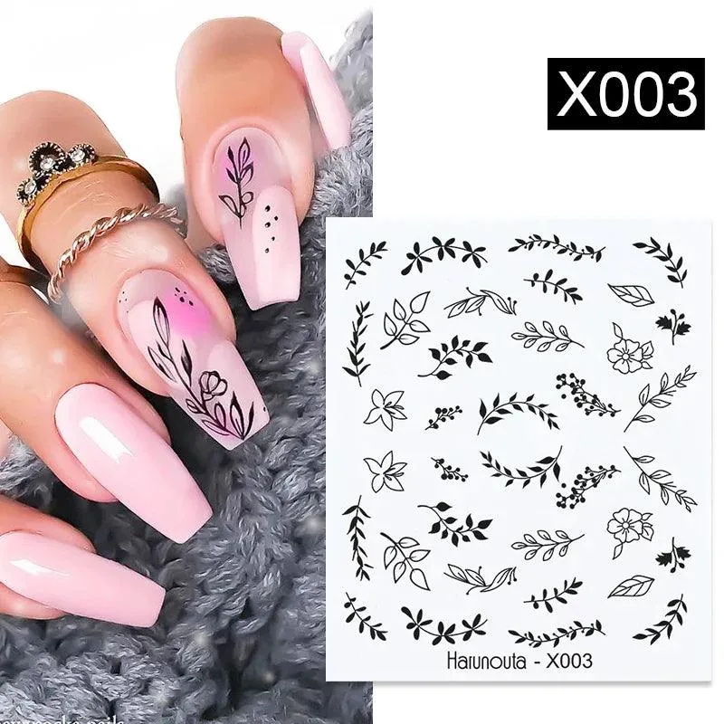 Blooming Butterfly Floral Nail Art Sticker: Intricate Design, Easy Application, Transform Nails