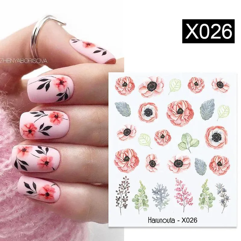 Blooming Butterfly Floral Nail Art Sticker: Intricate Design, Easy Application, Transform Nails