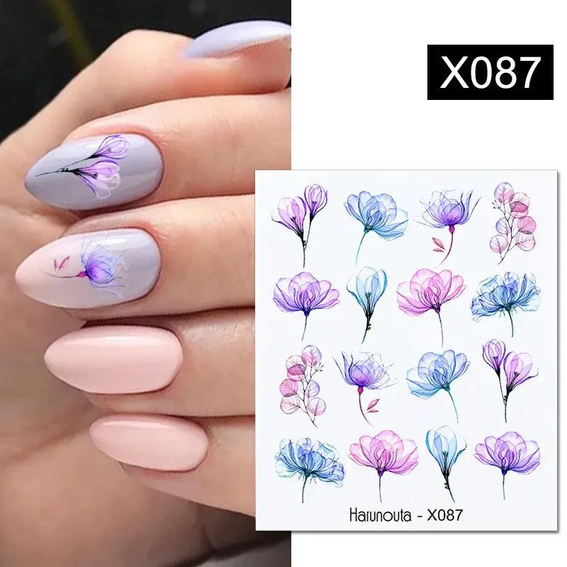 Blooming Butterfly Floral Nail Art Sticker: Intricate Design, Easy Application, Transform Nails