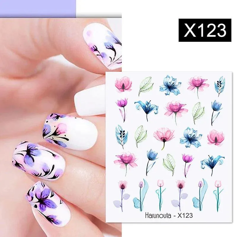 Blooming Butterfly Floral Nail Art Sticker: Intricate Design, Easy Application, Transform Nails