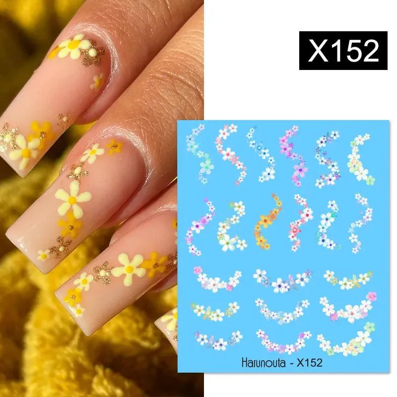 Blooming Butterfly Floral Nail Art Sticker: Intricate Design, Easy Application, Transform Nails