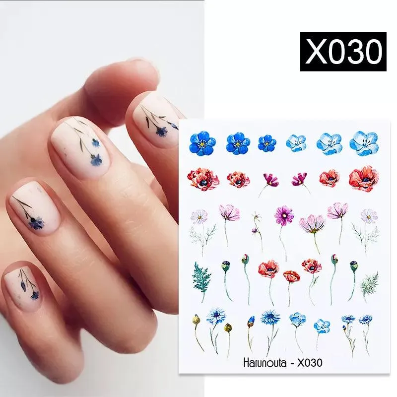 Blooming Butterfly Floral Nail Art Sticker: Intricate Design, Easy Application, Transform Nails