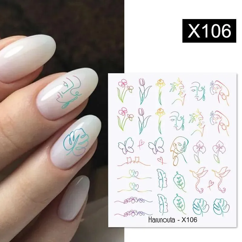 Blooming Butterfly Floral Nail Art Sticker: Intricate Design, Easy Application, Transform Nails