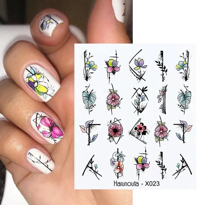 Blooming Butterfly Floral Nail Art Sticker: Intricate Design, Easy Application, Transform Nails