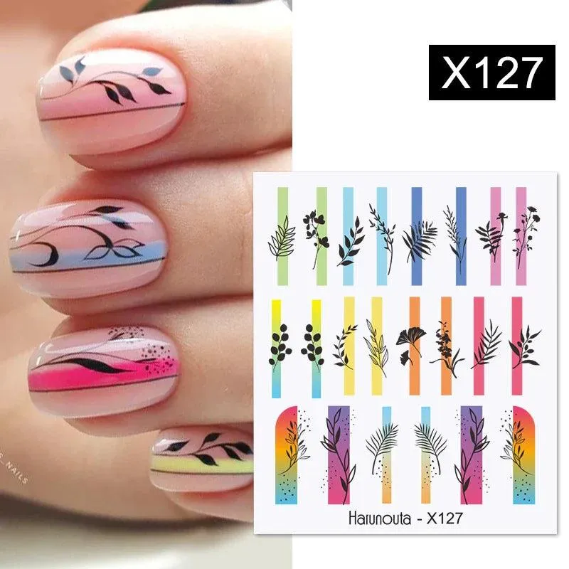 Blooming Butterfly Floral Nail Art Sticker: Intricate Design, Easy Application, Transform Nails