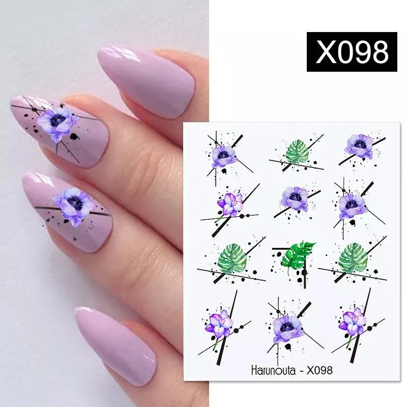Blooming Butterfly Floral Nail Art Sticker: Intricate Design, Easy Application, Transform Nails