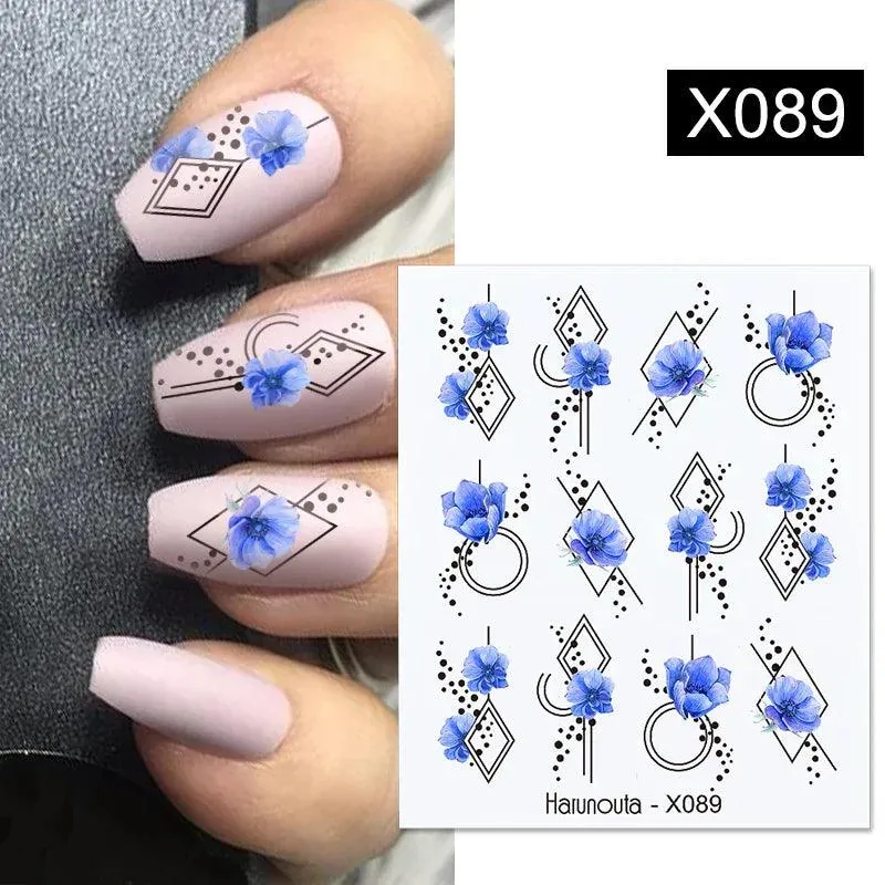 Blooming Butterfly Floral Nail Art Sticker: Intricate Design, Easy Application, Transform Nails