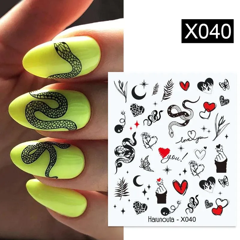 Blooming Butterfly Floral Nail Art Sticker: Intricate Design, Easy Application, Transform Nails