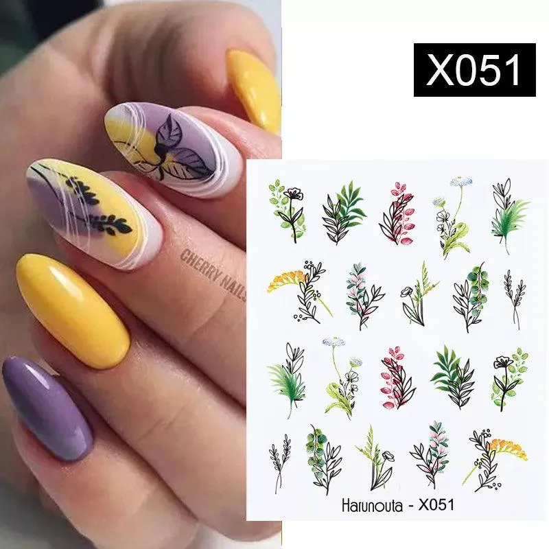 Blooming Butterfly Floral Nail Art Sticker: Intricate Design, Easy Application, Transform Nails